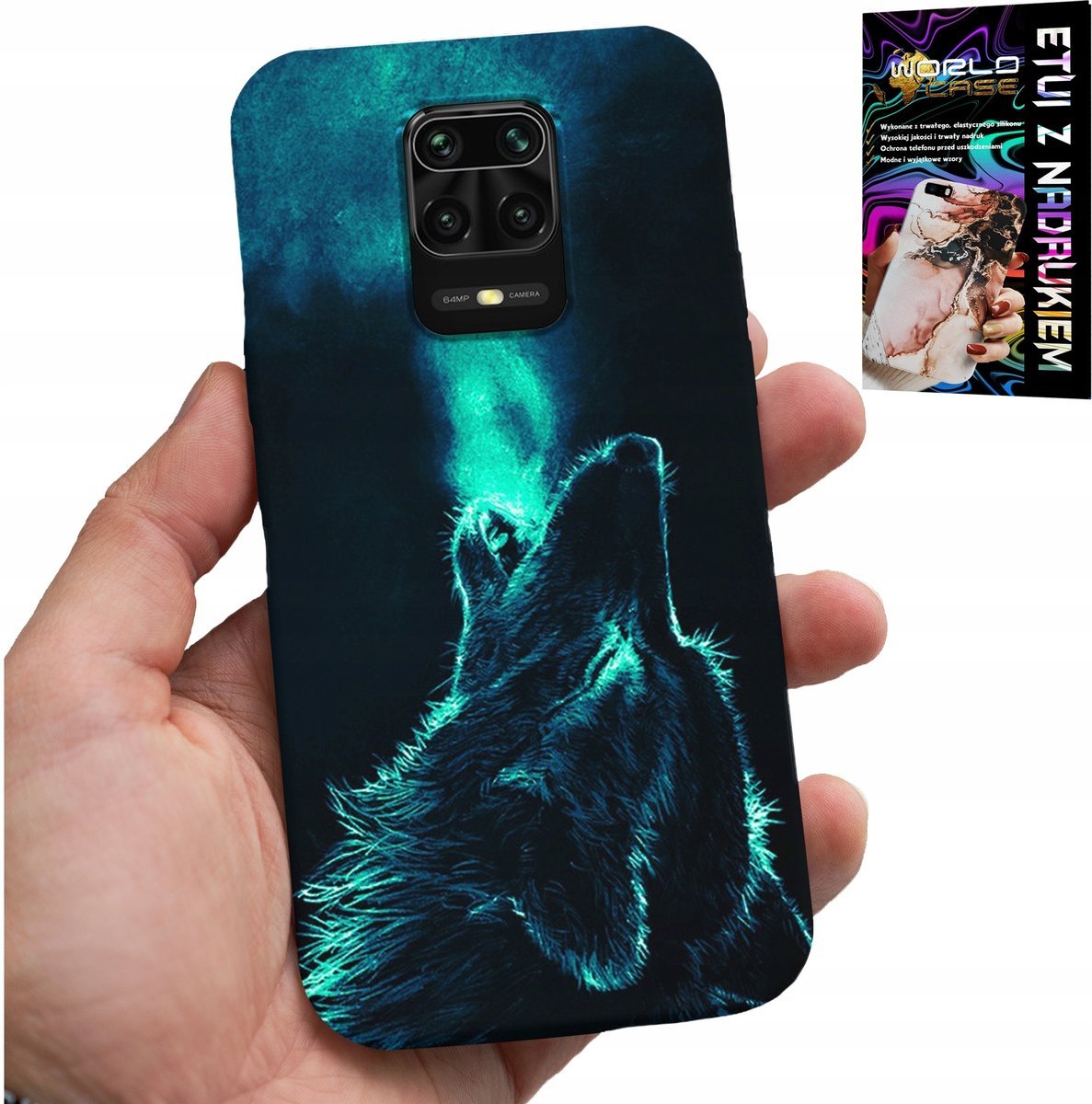 ETUI DO XIAOMI NOTE 9 PRO / 9S - WILK WILKI WATAHA SUPER WZORY OBUDOWA