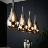 Lampy sufitowe - ZIJLSTRA Lampa wisząca szklana van-Bergström, możliwość ściemniania, chromowy / srebrny, salon / jadalnia, szkło - miniaturka - grafika 1