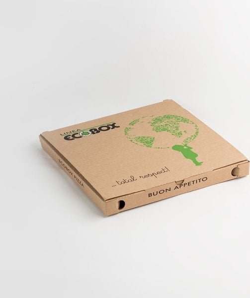 Antalis Pizzaæske ecobox brun fluorfri 32x32x3cm 100stk/pak - 100 stk.