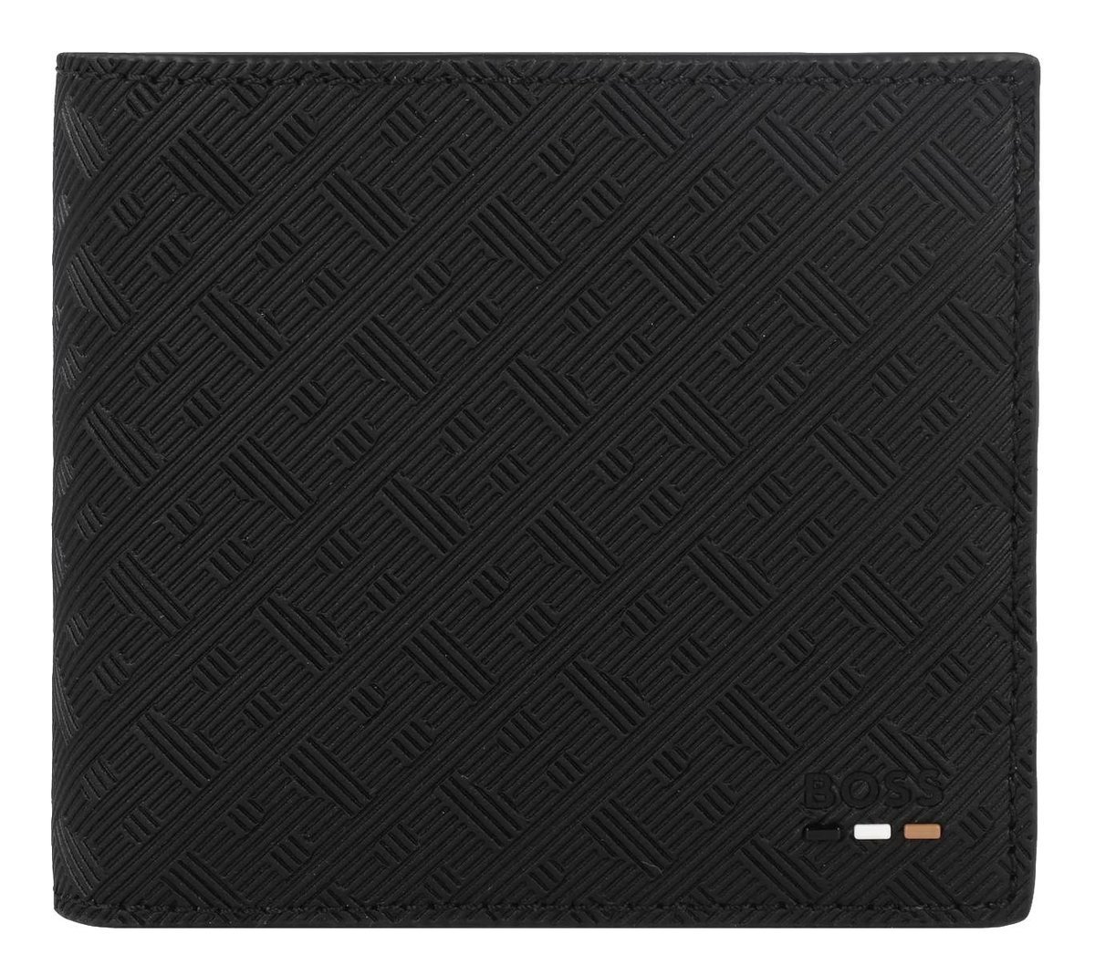 Portfel męski skórzany HUGO BOSS poziomy skóra ekologiczna czarny