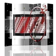 Parawany - Parawan dwustronny obrotowy FEEBY, Abstrakcja Beżowy Brązowy 180x170 - miniaturka - grafika 1