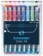 Długopisy - Schneider Zestaw długopisów Slider Basic XB Colours 8 szt miks kolorów - miniaturka - grafika 1