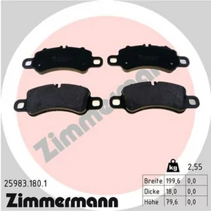 Klocki hamulcowe - komplet ZIMMERMANN 25983.180.1 - Klocki hamulcowe - miniaturka - grafika 1
