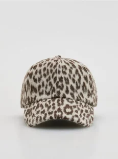 Reserved - Czapka z daszkiem w panterkę - wielobarwny - Czapki damskie - miniaturka - grafika 1