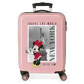Walizki - Disney Mickey y Minnie Travel The World New York Walizka kabinowa Nude 38x55x20 cms Sztywne zapięcie z boku 34L 2 kg 4 koła Podwójne bagaż ręczny, Różowy, Talla única, Walizka kabinowa - miniaturka - grafika 1