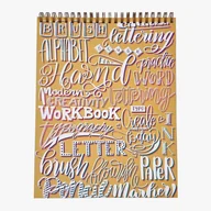 Podobrazia, bloki, papiery - Zeszyt ćwiczeń do brush letteringu - średniozaawansowany, pismo ozdobne bounce (alfabet, dni tygodnia, frazy okolicznościowe), B5, papier 170g/m2 - miniaturka - grafika 1