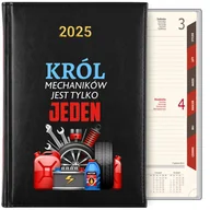 Notesy i bloczki - KALENDARZ DZIENNY TERMINARZ PLANER A5 2025 CZARNY PREZENT DLA MECHANIKA WZ - miniaturka - grafika 1
