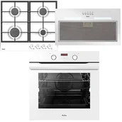 Zestawy AGD - Zestaw AGD do zabudowy Amica Piekarnik ED 3765171W F-type + Płyta Gazowa PGA 6100APW + Okap OMP 6253WG - miniaturka - grafika 1