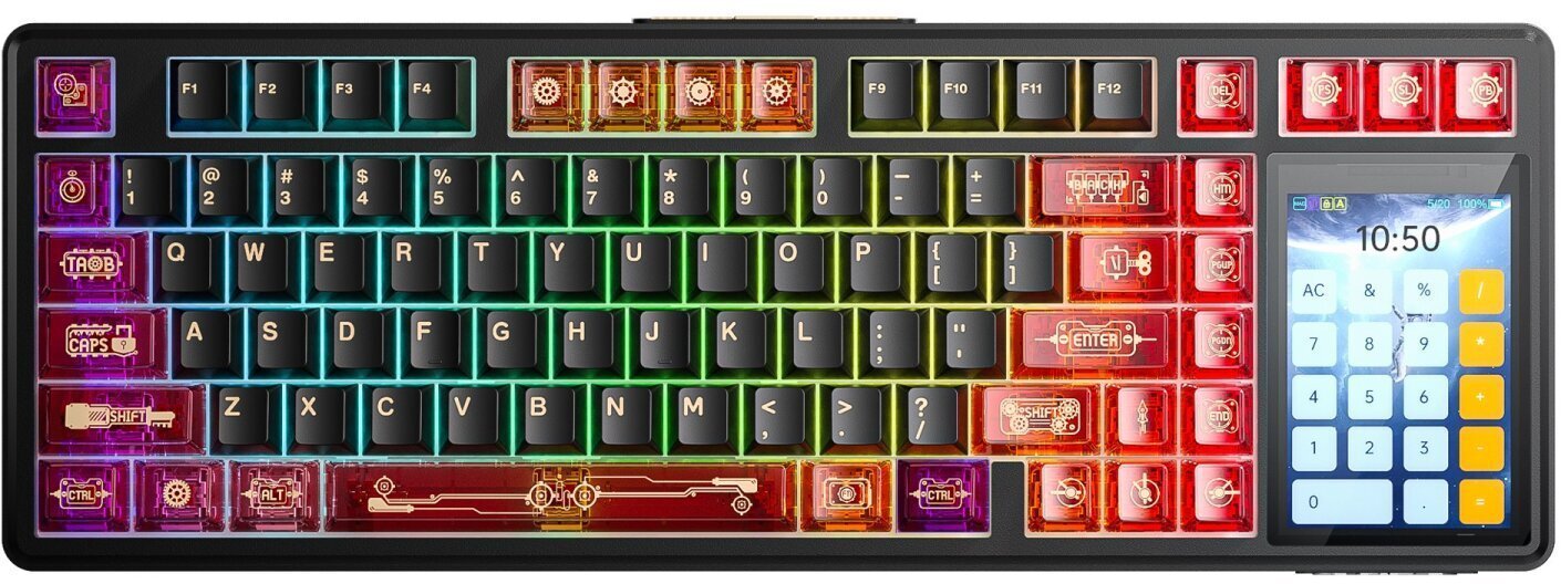 Aula L99 Czarna/Czerwona Caramel Latte Switches AULA-L99-BR-CL