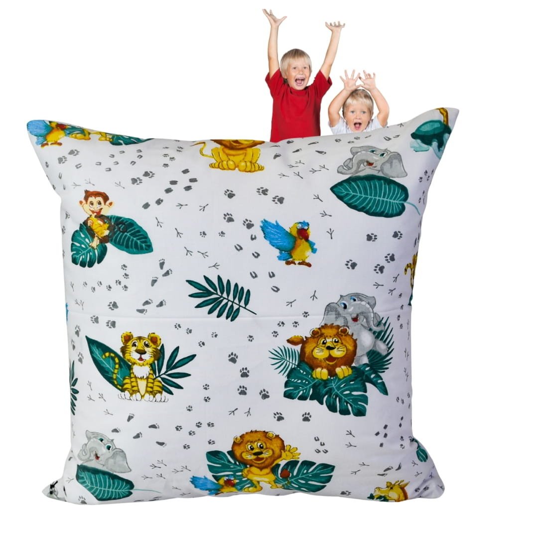 Poszewka Dziecięca 40x40 Bawełniana JAŚ ZOO