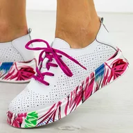 Półbuty damskie - Biało fuksja skórzane półbuty damskie Vinceza 88017 - miniaturka - grafika 1