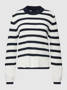 Sweter z dzianiny ze wzorem w paski model ‘TRISTA’ - Swetry damskie - miniaturka - grafika 1