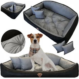 Legowisko Dla Psa Kanapa Posłanie Muszla 100X75 Cm Wodoodporne Poduszki Pikowane Szare - Legowiska dla psów Legowisko Dla Psa Kanapa Posłanie Muszla 100X75 Cm Wodoodporne Poduszki Pikowane Szare - Legowiska dla psów - miniaturka - grafika 1