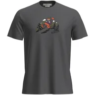 Koszulki sportowe męskie - Męska koszulka Icebreaker M Mer 150 Tech Lite SS Tee Catch Me Outs Rozmiar: XL / Kolor: ciemnoszary - miniaturka - grafika 1