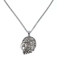 Naszyjniki męskie - Naszyjnik męski z orłem duży wisiorek stal chirurgiczna - miniaturka - grafika 1