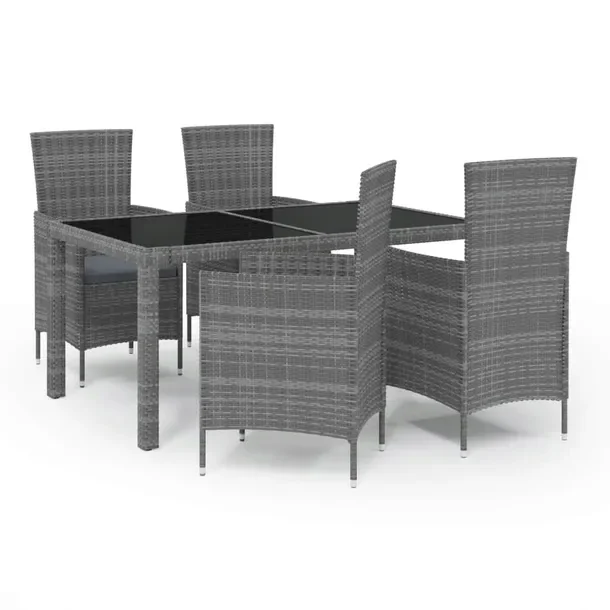 Zestaw Mebli Ogrodowych z Polirattanu, Stół 150x90x75 cm, Krzesła 61x60x