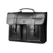 Teczki i aktówki - Czarna pojemna Torba Skórzana Do Pracy dokumenty studia ORLOVSKY s06 skóra - miniaturka - grafika 1