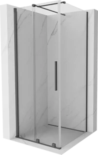 Mexen Velar kabina prysznicowa rozsuwana 90x90 cm, transparent, gun gray szczotkowany - 871-090-090-01-66 - Kabiny prysznicowe - miniaturka - grafika 1