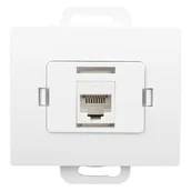 Gniazdka elektryczne - Abex Gniazdo Nova Moduł telefoniczno-komputerowe białe - miniaturka - grafika 1