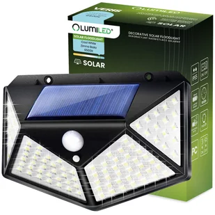Naświetlacz Solarny LED Halogen Lampa Ogrodowa 6500K IP65 Czujnik Ruchu i Zmierzchu VERIS LUMILED - Lampy ogrodowe - miniaturka - grafika 1