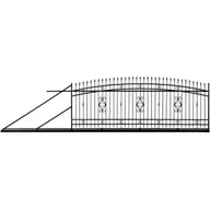 Ogrodzenia - Polbram Brama przesuwna Verona 4x1,4m lewa automat - miniaturka - grafika 1