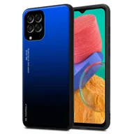 Etui i futerały do telefonów - Etui Cadorabo do Samsung Galaxy M33 5G w kolorze NIEBIESKIM - CZARNYM Dwukolorowe etui ochronne wykonane ze szkła hartowanego i silikonowej nakładki TPU na telefon komórkowy - miniaturka - grafika 1