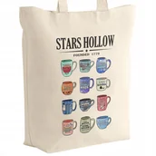 Torby i wózki na zakupy - Torba bawełniana z dnem Gilmore Girls Stars Hollow Dla Fanów Serialu - miniaturka - grafika 1