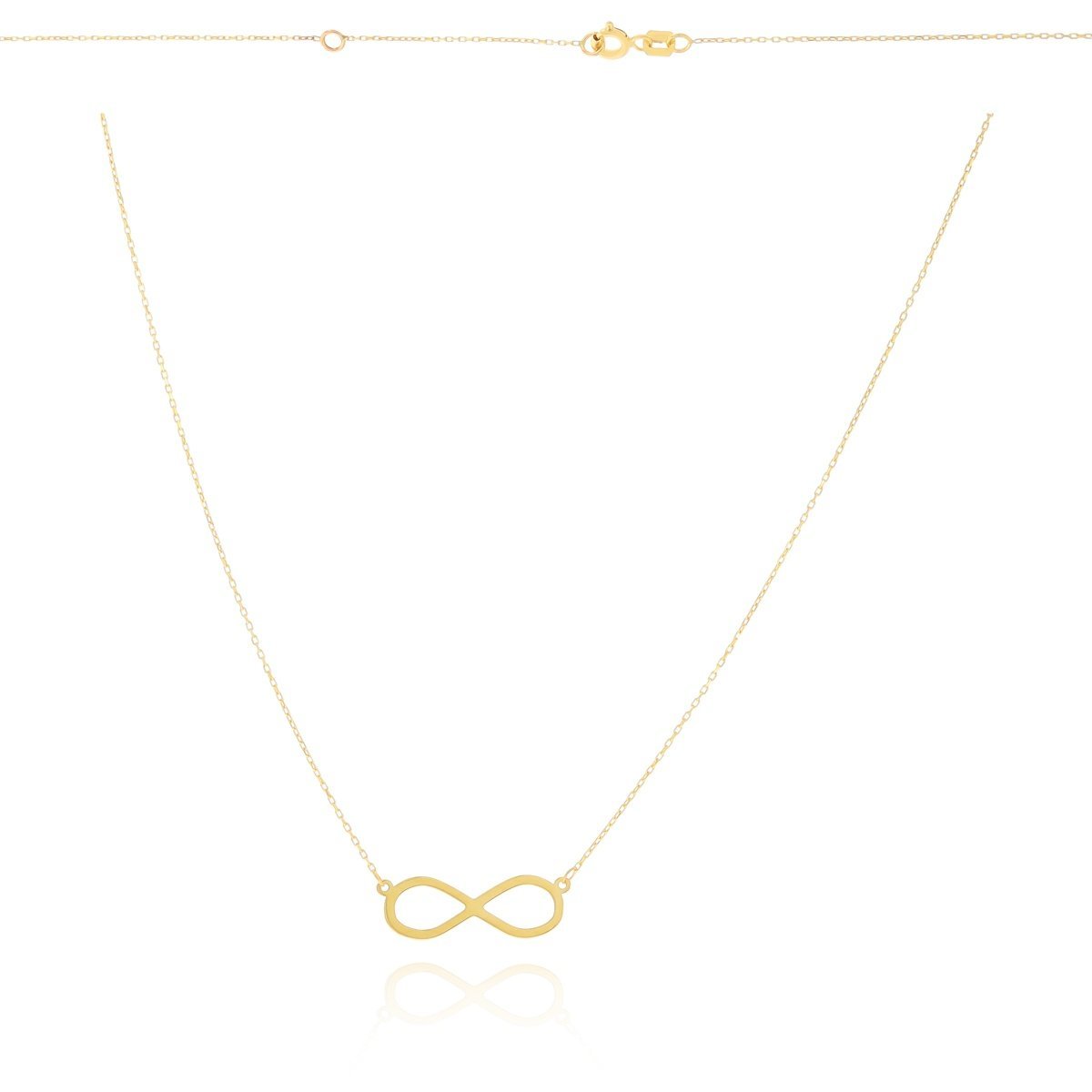 Złoty naszyjnik celebrytka nieskończoność pr. 585