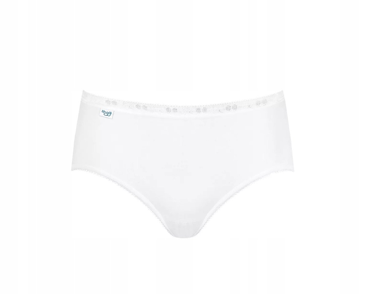 Majtki damskie Sloggi Basic+ Midi białe 1 para bawełniane gładkie - XXL