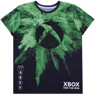 Moda i Uroda OUTLET - Czarno-zielona koszulka chłopięca Xbox 7-8 lat 128 cm - miniaturka - grafika 1