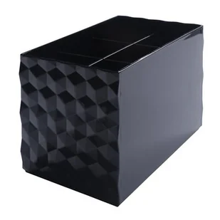 Organizer NICOLE 16 x 11 x 11,8 cm czarny - Pojemniki łazienkowe - miniaturka - grafika 1