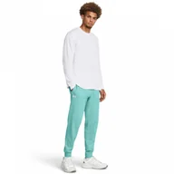 Spodnie sportowe męskie - Męskie spodnie dresowe Under Armour UA Rival Fleece Joggers - turkusowe - UNDER ARMOUR - miniaturka - grafika 1
