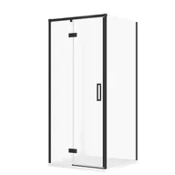 Kabiny prysznicowe - Kabina Prysznicowa Cersanit Larga 90X90X195 kwadratowa lewa transparentny brodzik Tako 4 cm Biały S601-343 - miniaturka - grafika 1