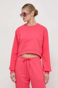 Patrizia Pepe bluza damska kolor różowy gładka - Bluzy damskie - miniaturka - grafika 1