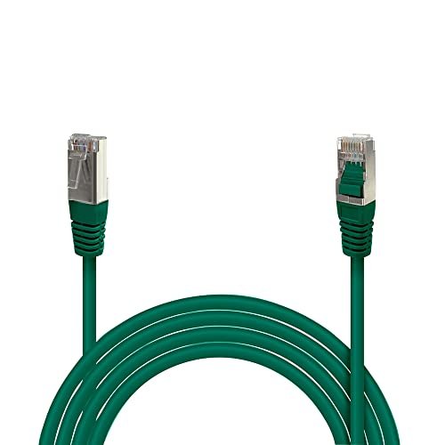 Waytex 32072 Kabel sieciowy RJ45 Cat 5e FTP 100MHz kolorowy ekranowany - kompatybilny z PC, routerem, modem, przełącznikami konsol do gier, TV, wzmacniacz sieciowy - 2m, zielony