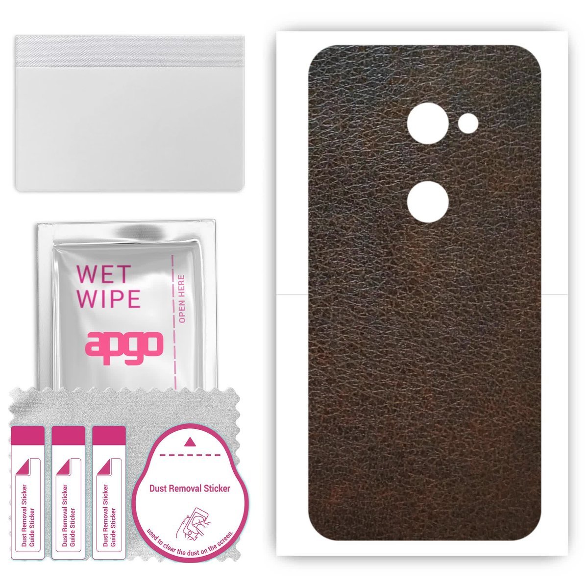 Folia naklejka skórka strukturalna na TYŁ do Sharp Aquos Zero - Skóra Brązowa - apgo SKINS