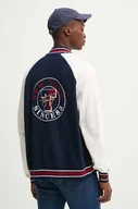 Bluzy męskie - Tommy Jeans bluza bawełniana męska kolor granatowy wzorzysta DM0DM19237 - miniaturka - grafika 1