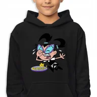 Bluzy dla dziewczynek - Bluza Dziecięca Z Kapturem Czarna Tottie Wróżkowie Chrzestni Wzory 164 Cm - miniaturka - grafika 1