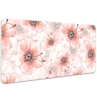 Podkładki na biurko - Mata ochronna na blat Pomarańczowe kwiaty 100x50 cm, Dywanomat - miniaturka - grafika 1