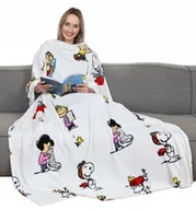 Koce - Premium Ciepły Koc Z Rękawami I Kieszenią Pled Kn - miniaturka - grafika 1