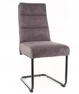 Krzesła - krzesło tapicerowane Berry szare z raczką do salonu jadalni - miniaturka - grafika 1