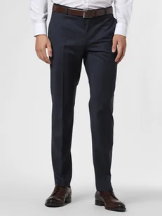 JOOP! Męskie spodnie od garnituru modułowego Mężczyźni Slim Fit Wełna niebieski jednolity, 56 - Spodnie męskie - miniaturka - grafika 1