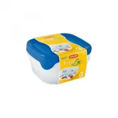 Pojemniki kuchenne - Curver Poland Sp. z o. o. KOMPLET Zestaw pojemników FRESH&GO 3X0,8L NIEBIESKI/TRANSPARE (182217) - miniaturka - grafika 1