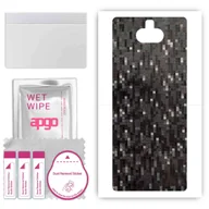 Szkła hartowane na telefon - Folia naklejka skórka strukturalna na TYŁ do Sony Xperia 10 -  Carbon Pixel Czarny - apgo SKINS - miniaturka - grafika 1