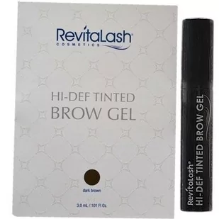 Revitalash Hi-Def Tinted Brow Gel Dark Brown, Wielozadaniowy Stylizująco-Koloryzujący Żel do Brwi Ciemny brązowy, 3ml - Odżywki do rzęs i brwi - miniaturka - grafika 1