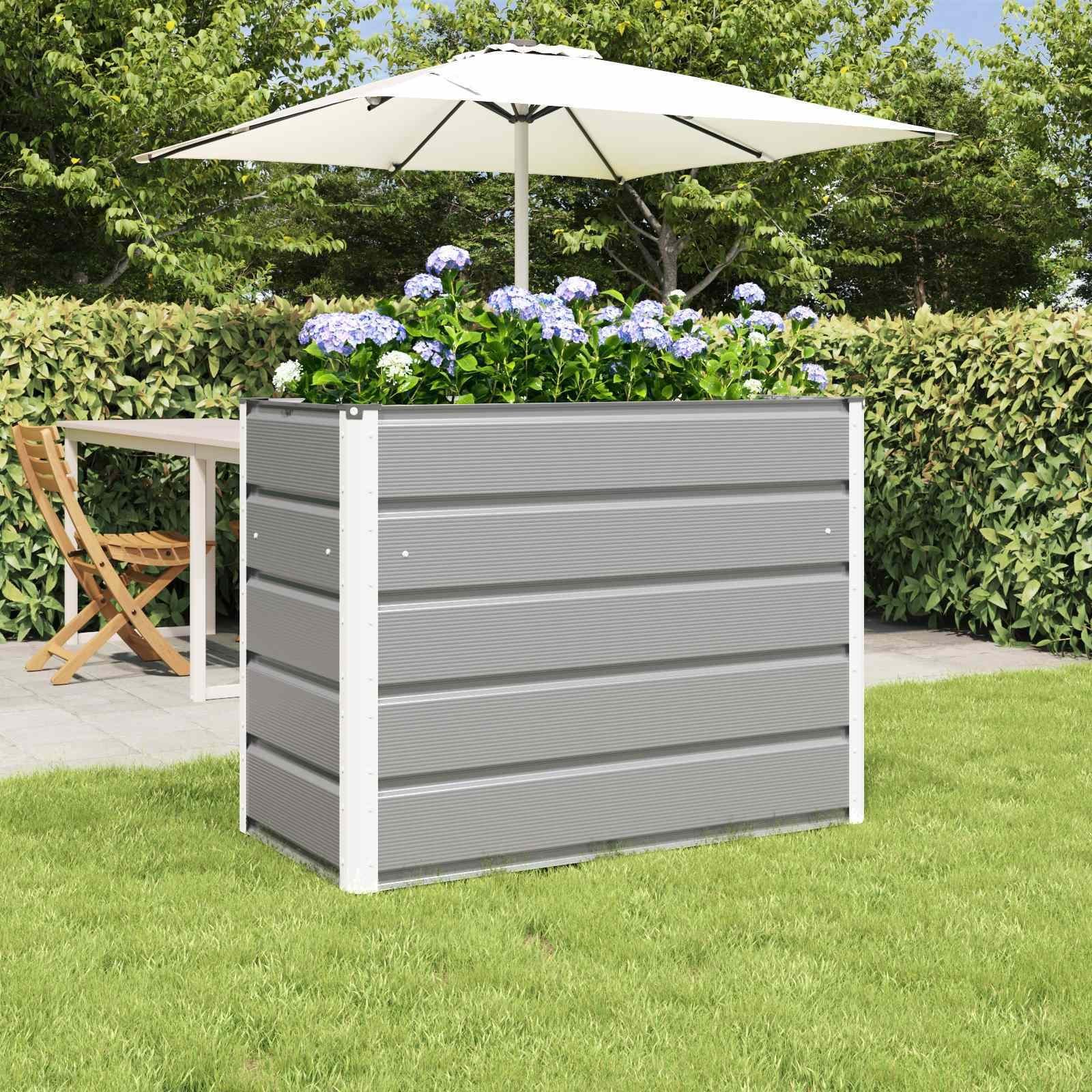 vidaXL Donica Jasnoszary 480 x 50 x 45 cm Stal Galwanizowana