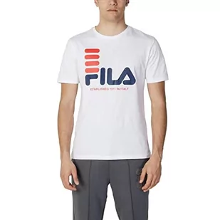 FILA Męski t-shirt BIPPEN Bright White, XS, Bright White, XS - Koszulki męskie - miniaturka - grafika 1