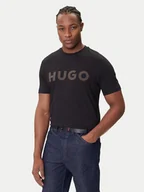 Koszulki męskie - HUGO T-Shirt Dulivio 50542737 Czarny Regular Fit - miniaturka - grafika 1