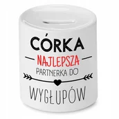 Skarbonki - SKARBONKA CÓRKI NAJLEPSZA PARTNERKA DO WYGŁUPÓW z Nadrukiem ze Zdjęciem - miniaturka - grafika 1