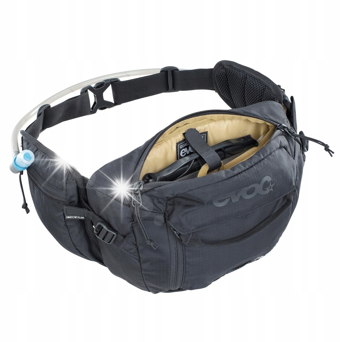 NERKA TORBA BIODROWA ROWEROWA EVOC HIP PACK 3 l BLACK CZARNA + BUKŁAK 1,5 l